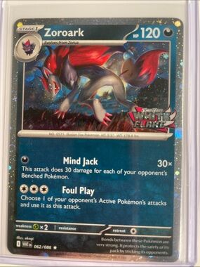 Pokemon Zoroark Holo Card - Blue & Red